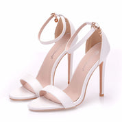 Sexy Sandals White Fish Mouth High Heels Women