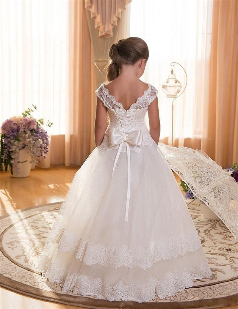 White Fashion Princess Flower Girl Tutu Dress