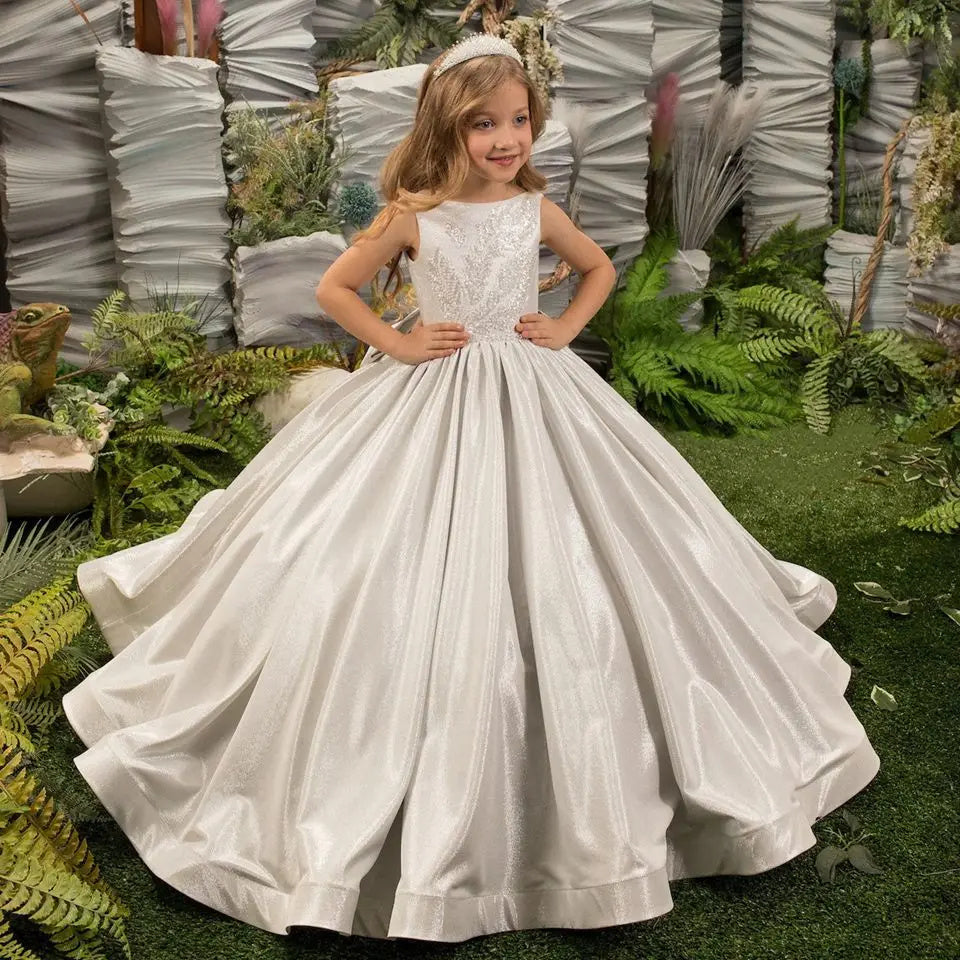 Children's Trailing Wedding Dress Tulle Tutu Skirt