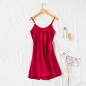 Bridesmaid Red Bridal Dressing Gown Suspender Dress Home Night Gown