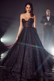 Glitter Corset Ball Gown