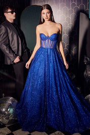 Glitter Corset Ball Gown